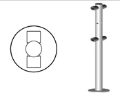 Стойка ограждения c отверстием под фиксатор