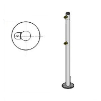 Стойка ограждения с 2-я полупетлями